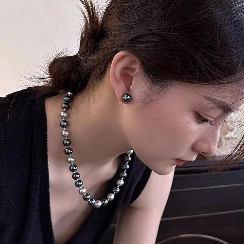 【倪妮同款】莫兰迪色转盘扣项链10mm妈妈链XL668