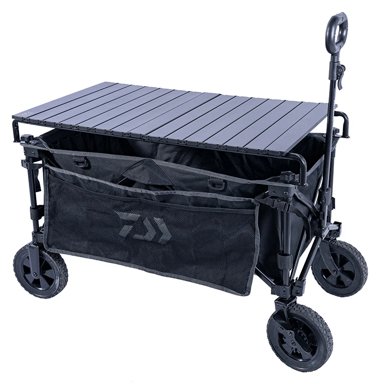 DAIWA达亿瓦 23款 户外折叠手拉车桌板 露营地小推车便携桌板