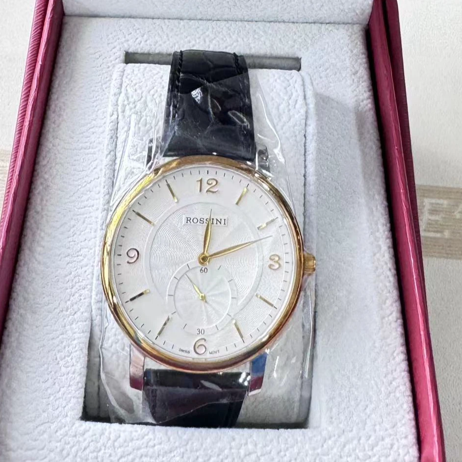 全新未使用 Rossini/罗西尼 男士简约腕表/40mm/16900