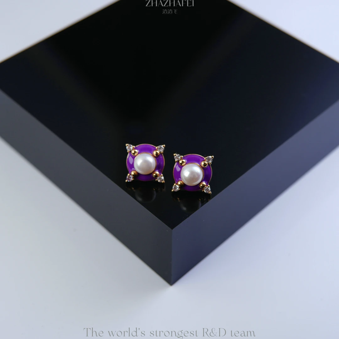 铜合金耳饰 溯源好物vintage中古简约珠珠耳饰~8268