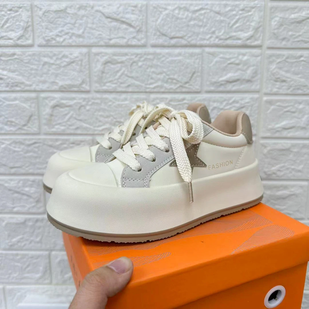 C15 米卡 休闲韩版百搭时尚厚底板鞋2024新款潮流小白鞋女鞋