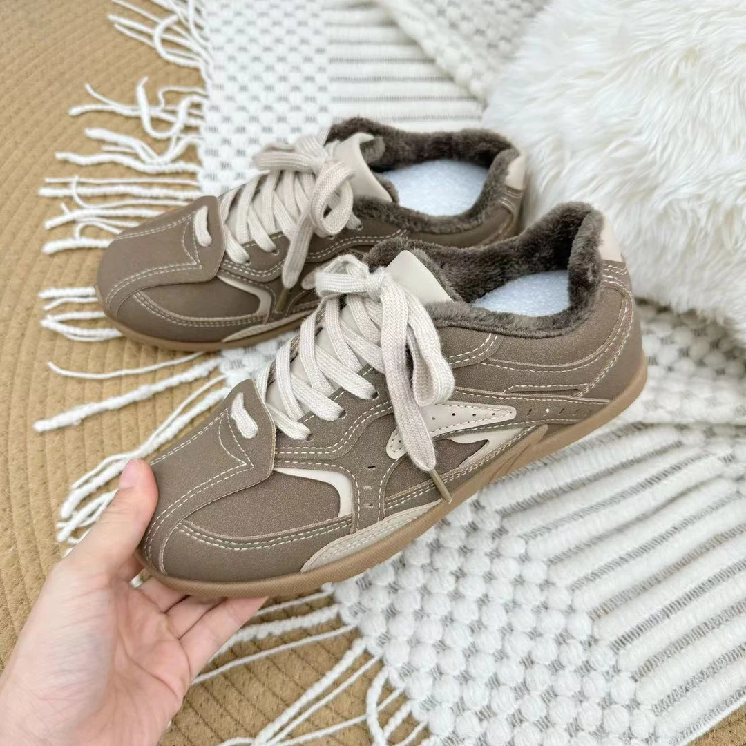 NB80 加绒韩版百搭时尚德训鞋女2024复古百搭板鞋潮流时尚女鞋