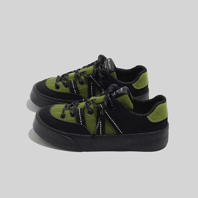 BE-6653 绿色 休闲韩版百搭时尚板鞋女2024夏季新款潮流厚底板鞋