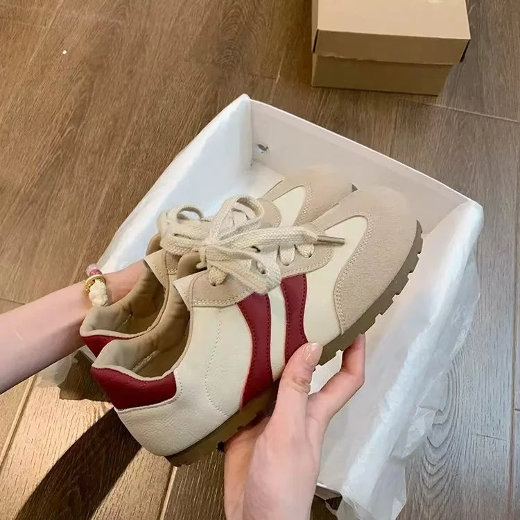 A883 复古百搭轻便爆款平底德训鞋女2024新款低帮美式休闲板鞋