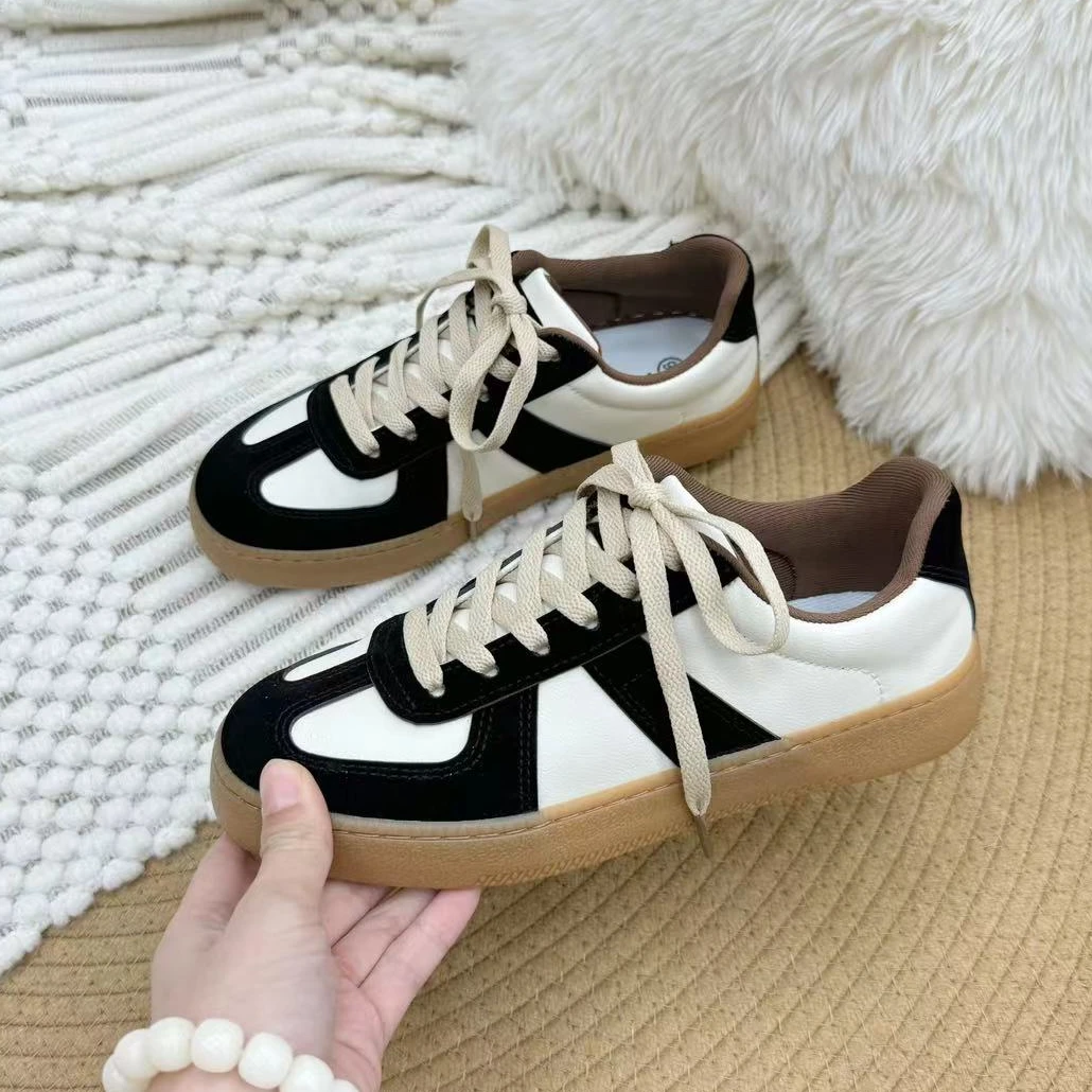 F-710 低帮韩版百搭德训鞋女2024新款潮流休闲板鞋复古小白鞋
