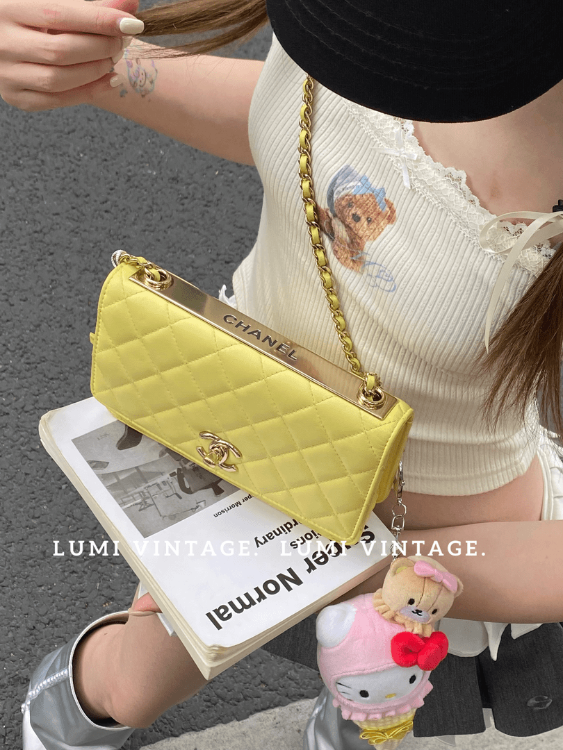 95新 Chanel/香奈儿 小鸡黄Trendy CC WOC包15349747