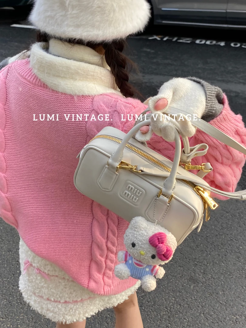 95新 MIU MIU/缪缪 新款白色保龄球包46042816