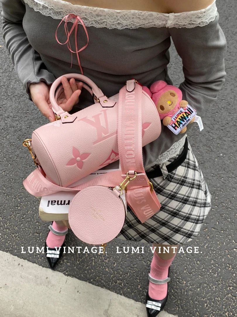 95新 LouisVuitton/路易威登 粉色巴比龙 17640013