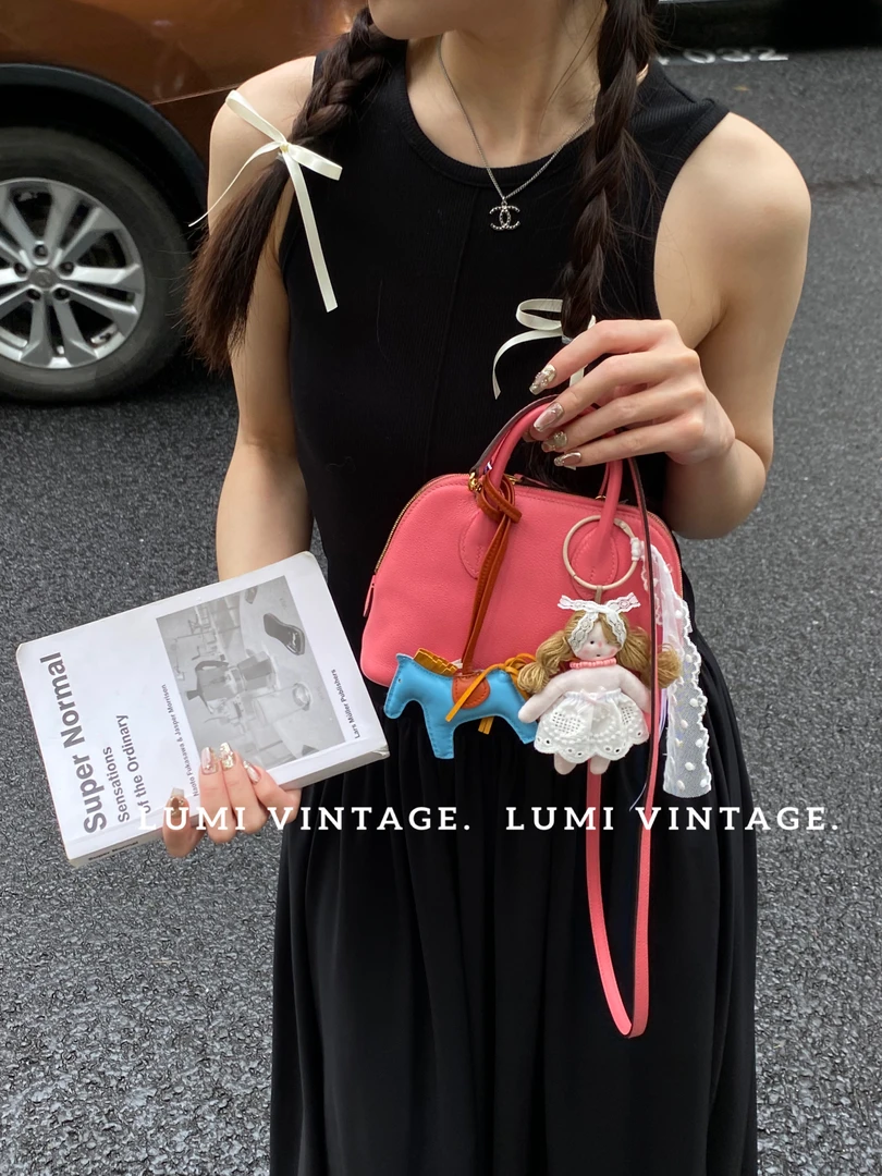95新 Hermes/爱马仕 mini唇膏粉保龄球包(s皮 c刻)81018435