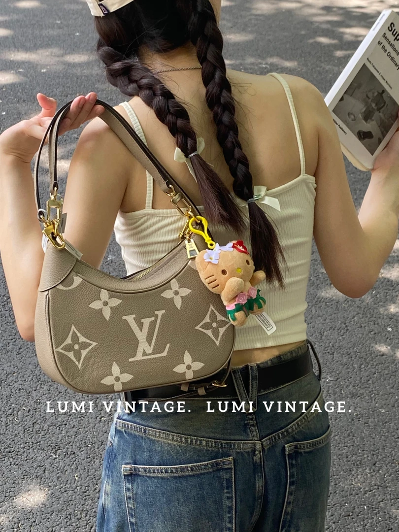 99新 LouisVuitton/路易威登 大象灰牛皮牛角包31407099