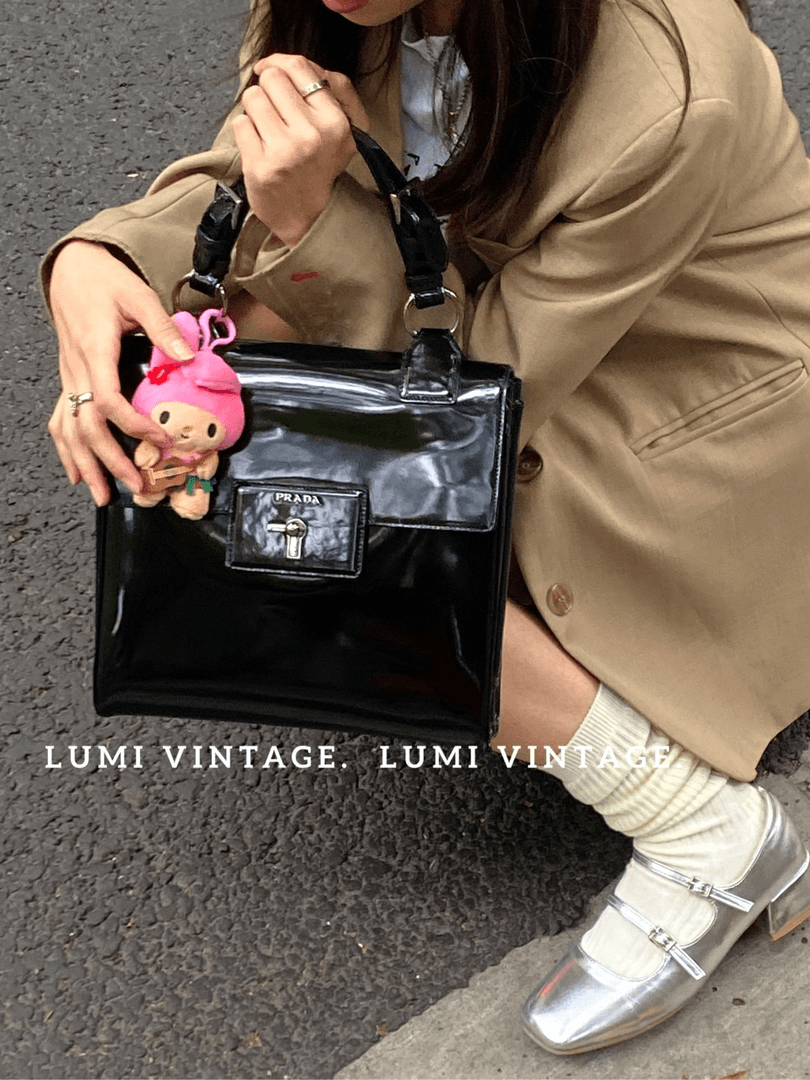 95新 Prada/普拉达 漆皮 手提包5815950