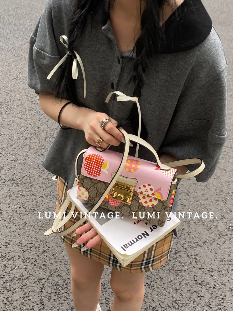 95新 GUCCI/古驰 padlock系列苹果系列斜挎包21331618