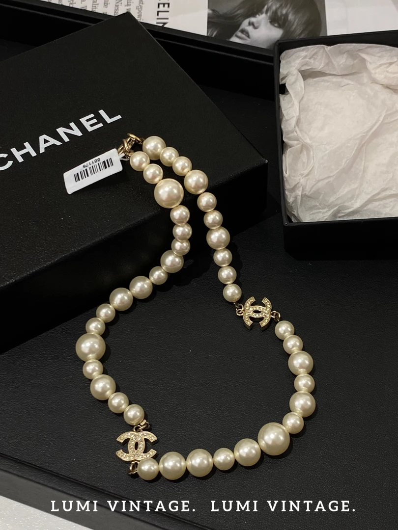 95新 Chanel/香奈儿 珍珠钻钻项链 32145054