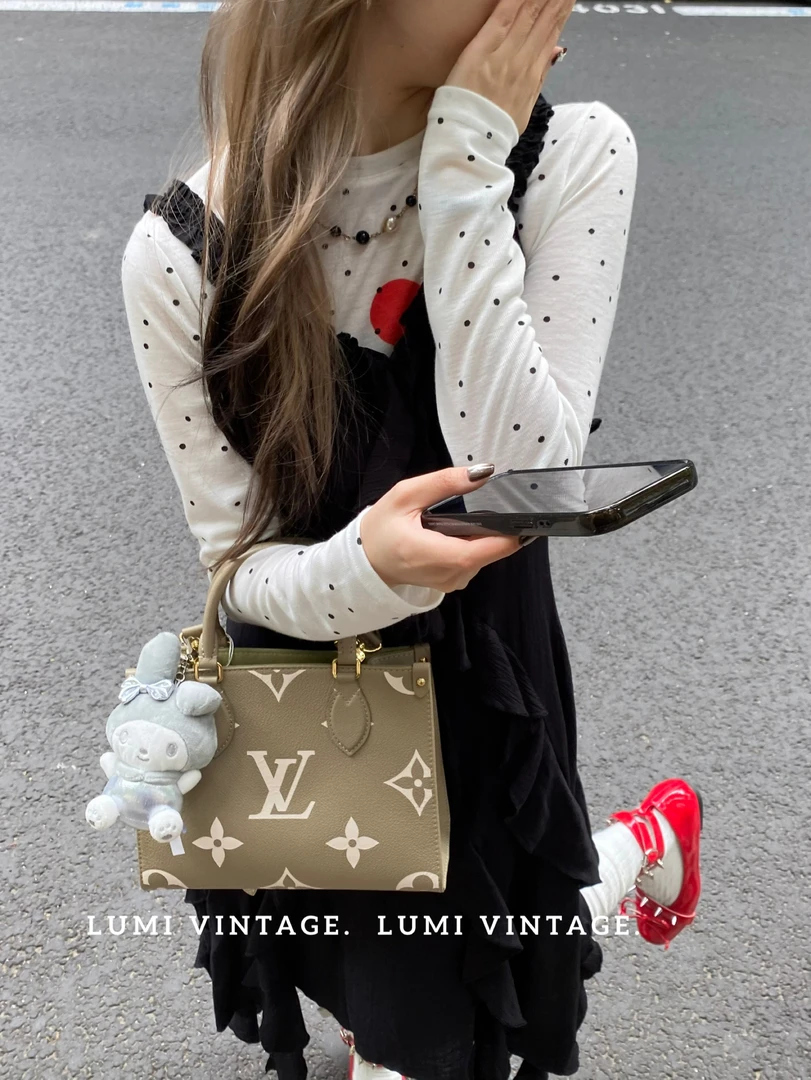 95新 LouisVuitton/路易威登 onthego小号抹茶绿手提包 43834491