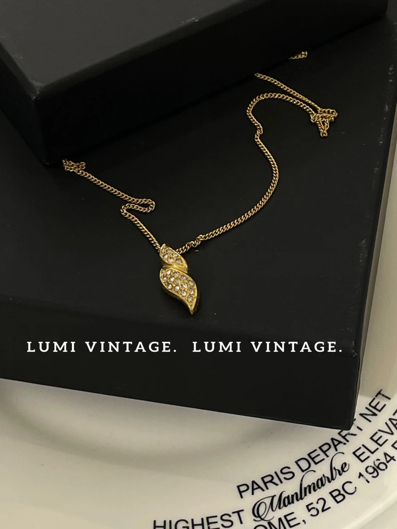 95新 DIOR/迪奥 满钻可颂项链52534719