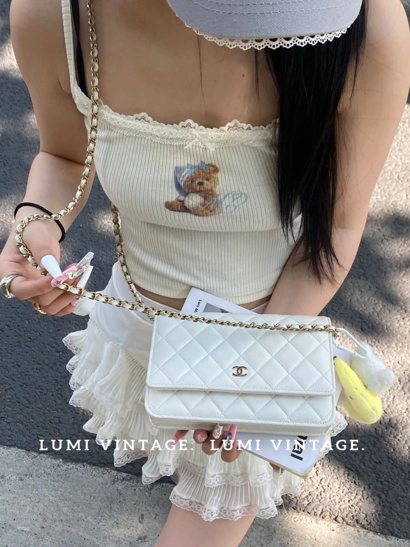 95新 Chanel/香奈儿 白金鱼子酱woc单肩包55783120