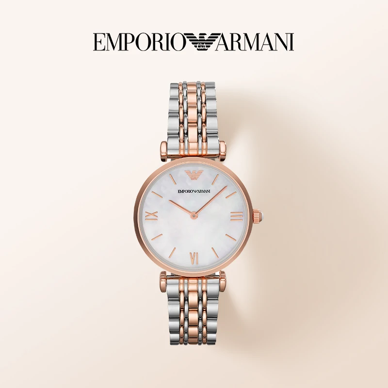 Emporio Armani/安普里奥·阿玛尼手表女时尚优雅气质钢带表AR1683