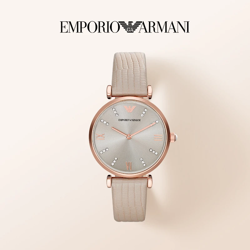 Emporio Armani/安普里奥·阿玛尼手表女镶钻简约石英女手表AR1681