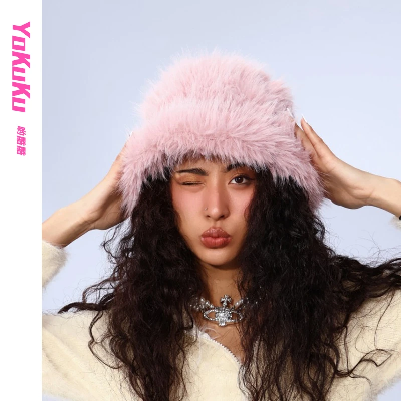 哟酷酷帽潮牌针织字母别毛线百搭冬季冷帽气质女神辣妹渔夫帽