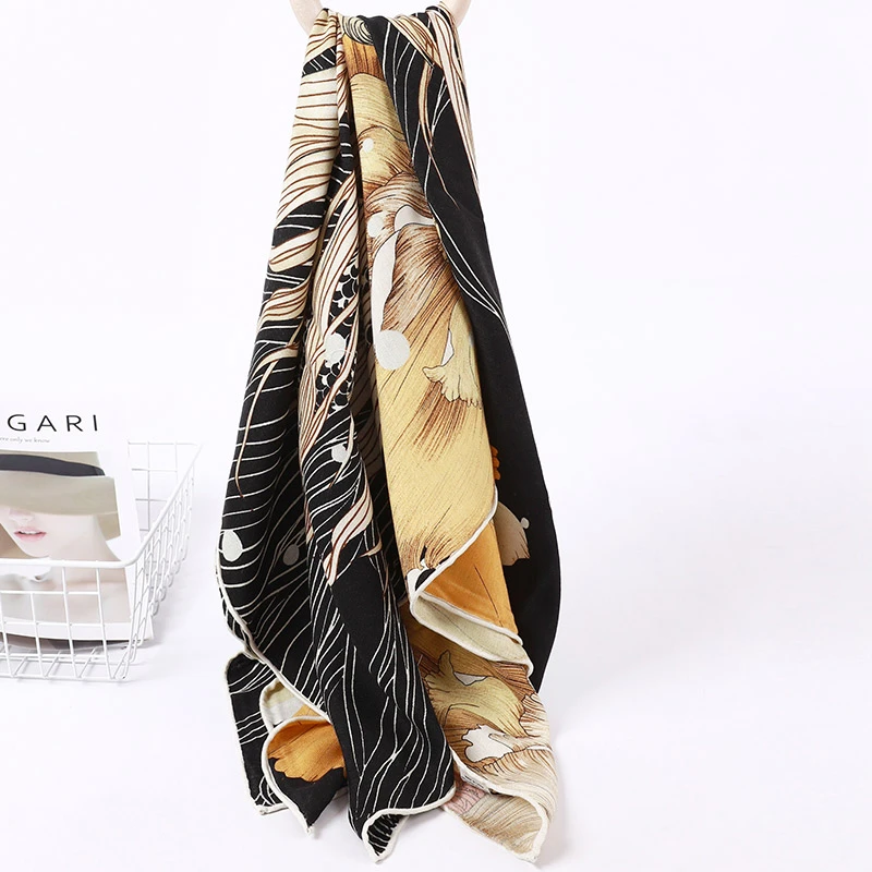 LANZIBES/蓝之蓓秋冬季高档女士时尚羊毛桑蚕丝130*130大方巾S231