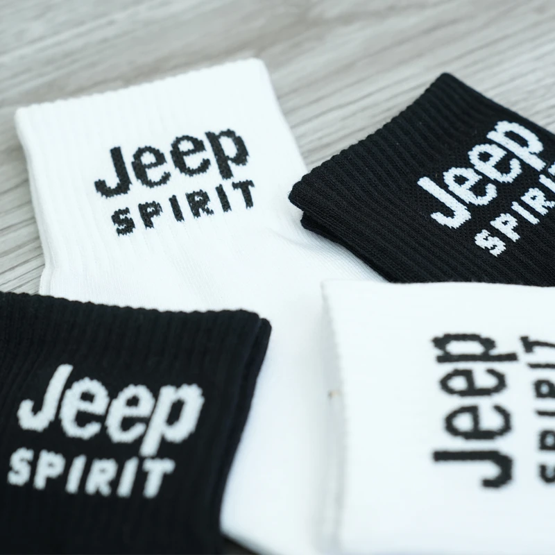 运动袜子中筒百搭黑色白色潮流