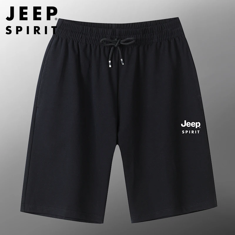JEEPSPIRIT 夏季男士短裤五分裤子2024流行宽松直筒休闲薄款