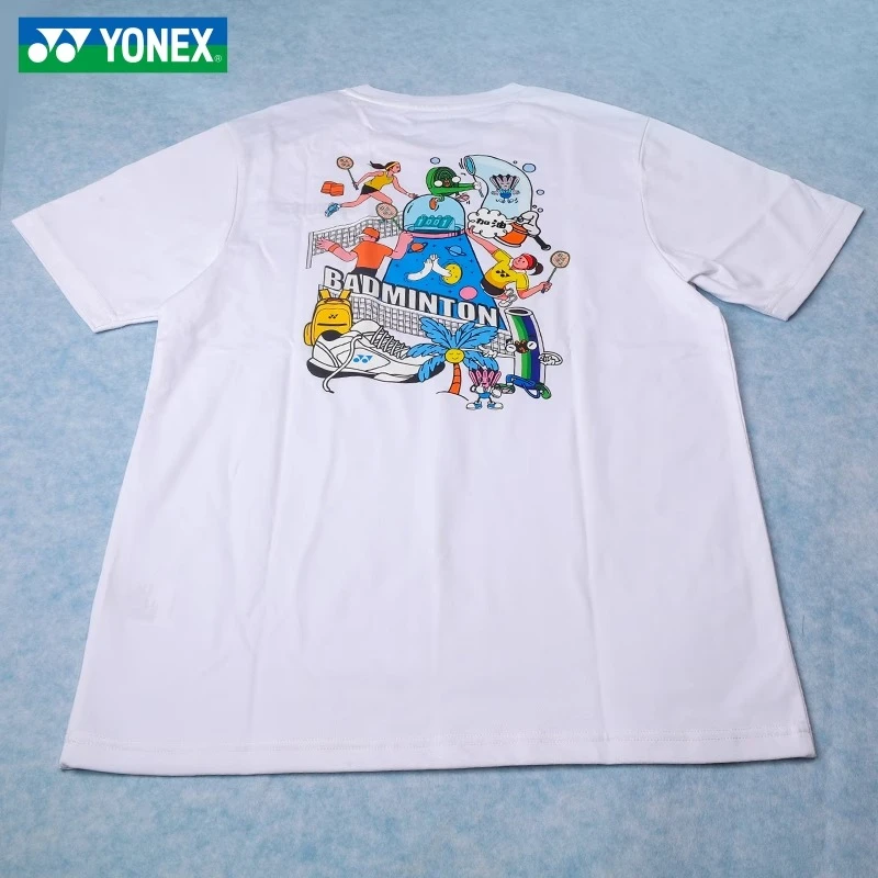 2024新款YONEX尤尼克斯世青赛文化衫男女款棉质羽毛球服YOBC4050