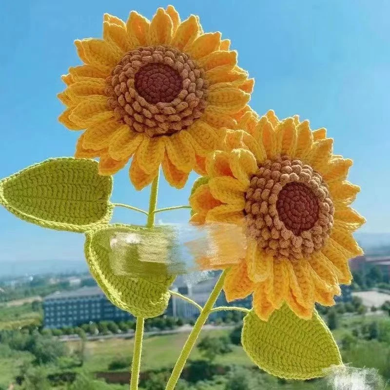 【不是成品】手工diy毛线钩织向日葵自制太阳花礼物材料包一举夺魁