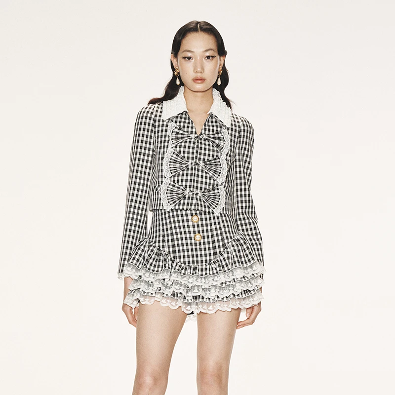 LeFame/拉飞姆2023秋中式维希格压褶钉珠箱型外套LF23Q11C13B183