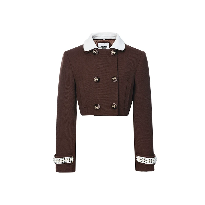 LeFame/拉飞姆【商场同款新品】2025春领斜纹外套上衣