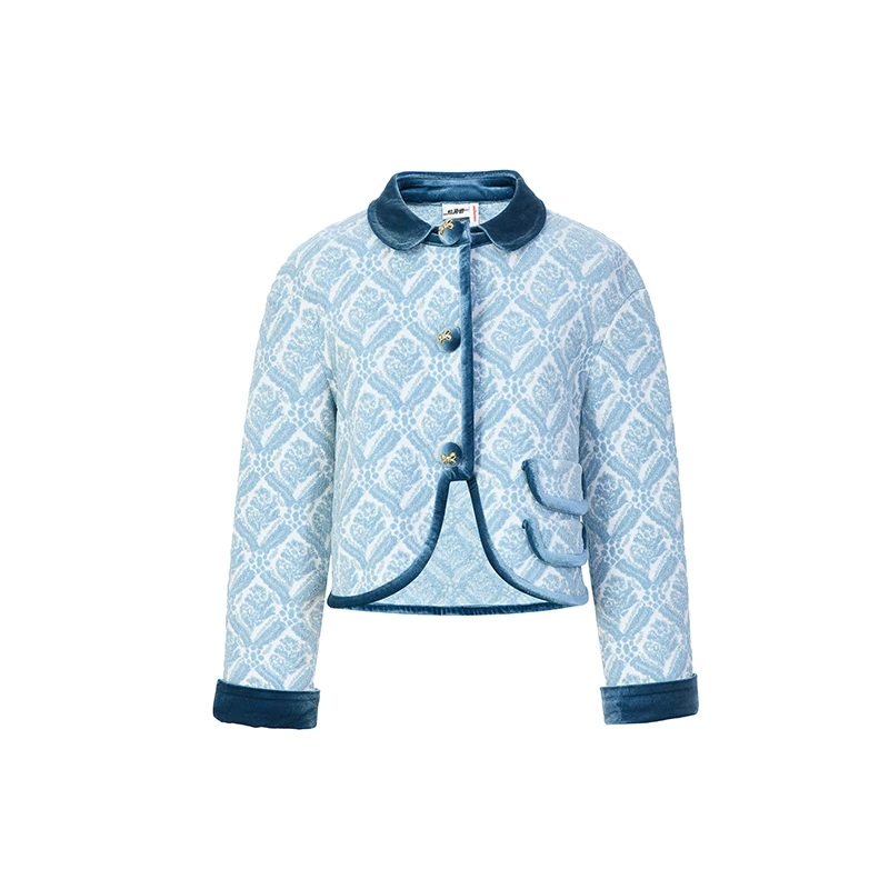 LeFame/拉飞姆【商场同款新品】2025年提花娃娃领外套