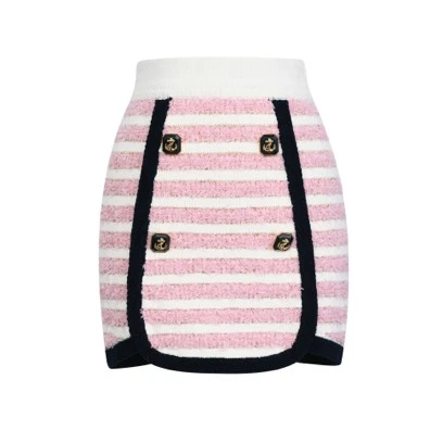 2023秋季新款海军风学院针织半身裙LF23Q31S23R102