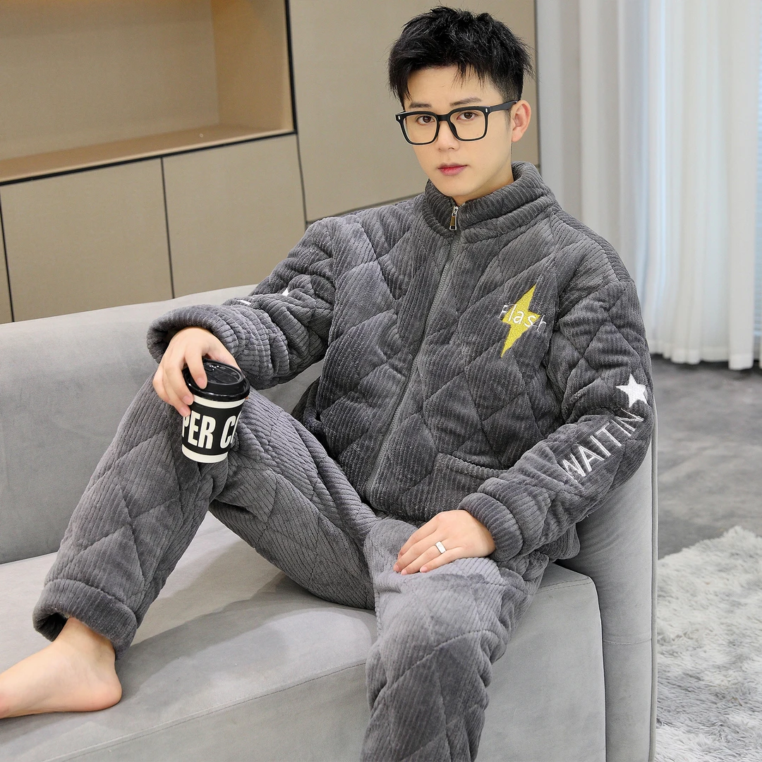 《看书，学习》加绒加厚保暖家居服睡衣拉链可外穿，现货发！