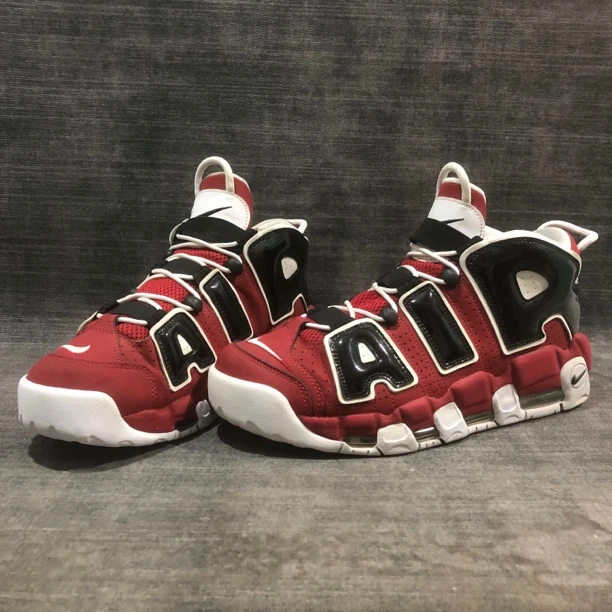 福利45码/Air More Uptempo 大Air 皮蓬 黑红公牛 9.9新 气垫饱满
