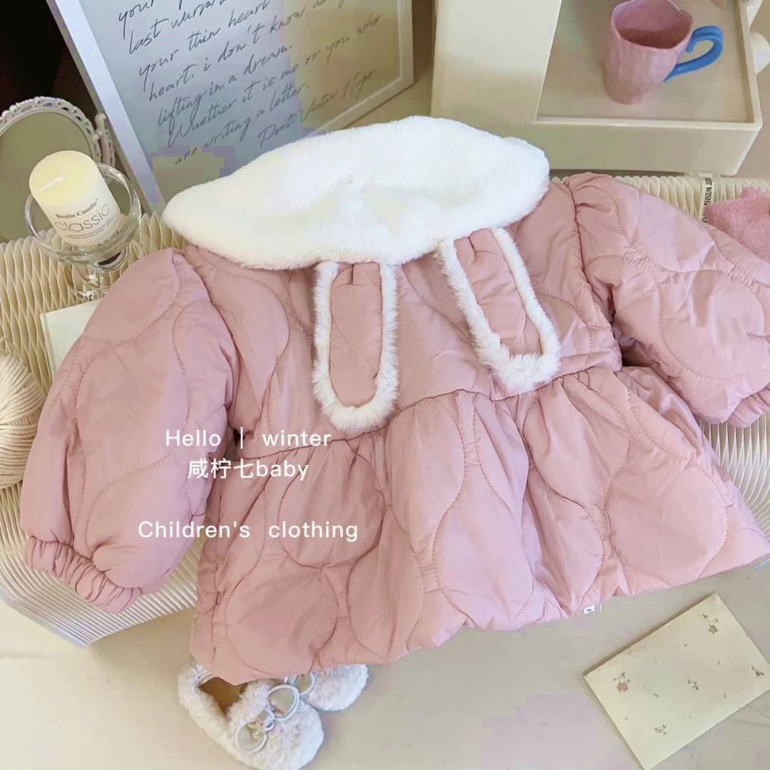 女童棉服外套冬装洋气儿童加绒夹棉加厚保暖棉衣宝宝棉袄冬季衣UF