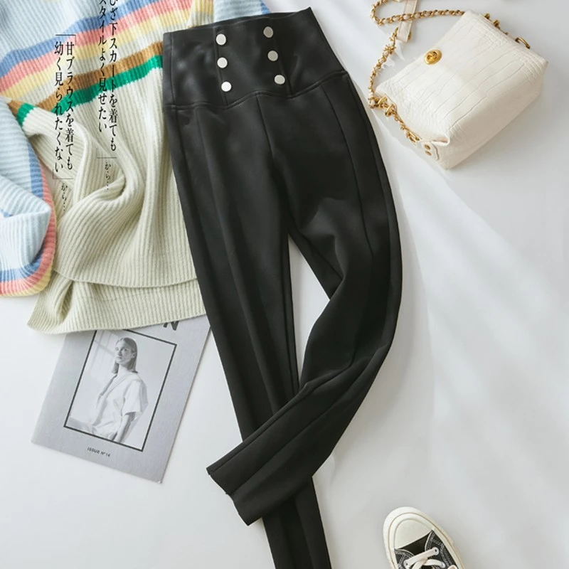 筷子腿黑科技薄绒玻尿酸润肤形体裤 22J0235A