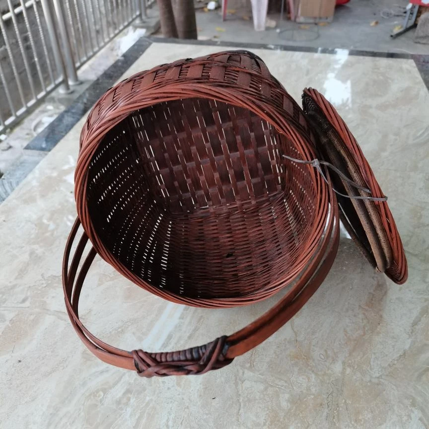 小手提篮鸡蛋篮鸡蛋篮竹编圆形