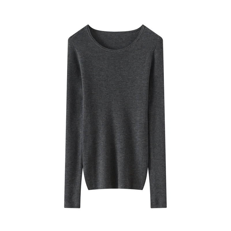 【精纺羊绒-圆领】四平加密万能百搭～68支3合股精纺纯羊绒打底衫