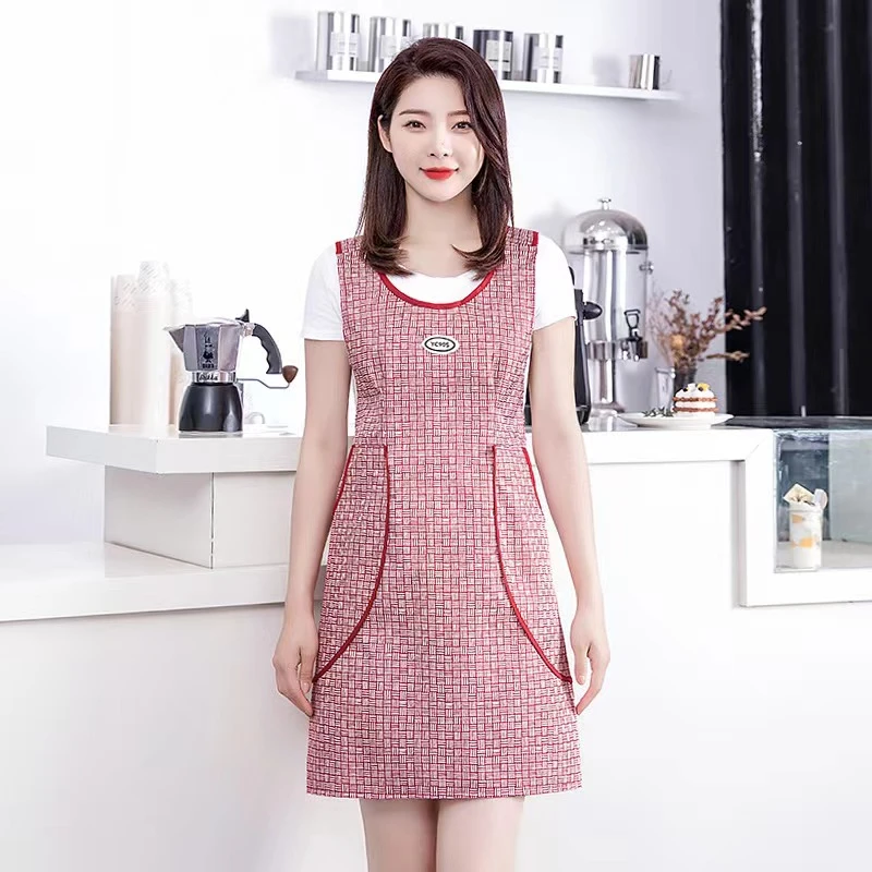 防水防油围裙厨房家用2024新款时尚女上班工作服做饭防污耐磨围腰