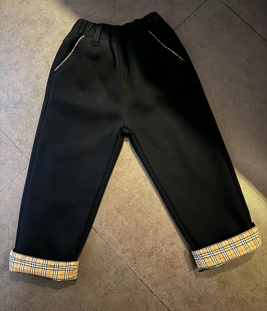 加绒 冬季儿童时尚休闲百搭潮流新款直筒裤88979