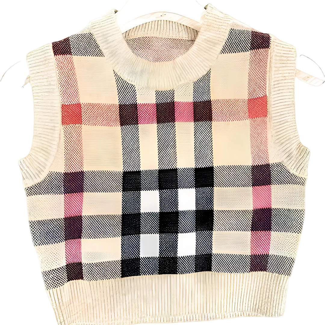 001亲子装 秋季儿童毛衣马甲时尚男童女童款