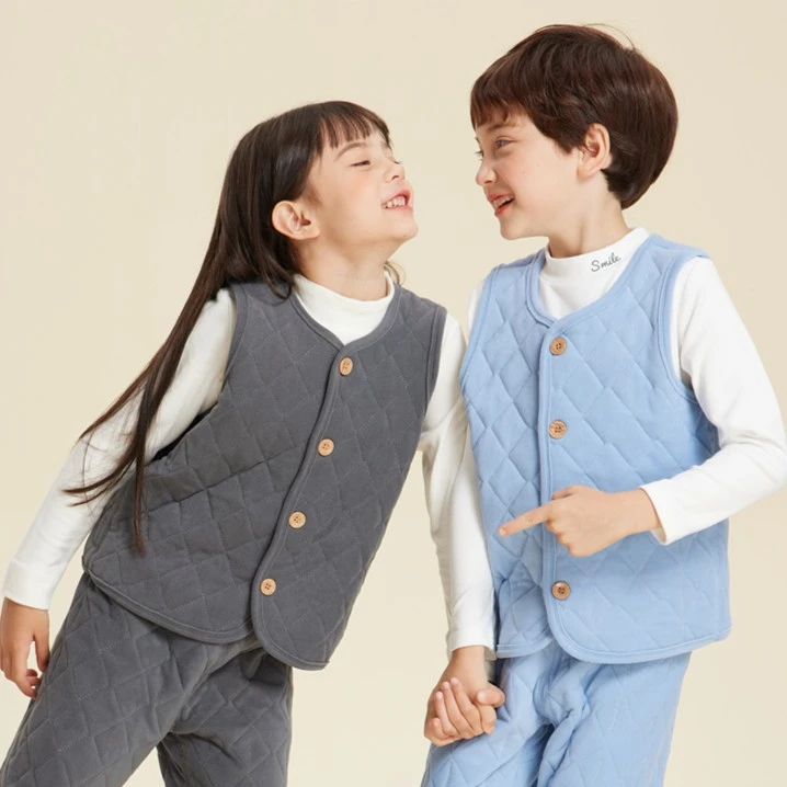 【阿晓专属】儿童蚕丝抗菌加厚保暖背心R23910