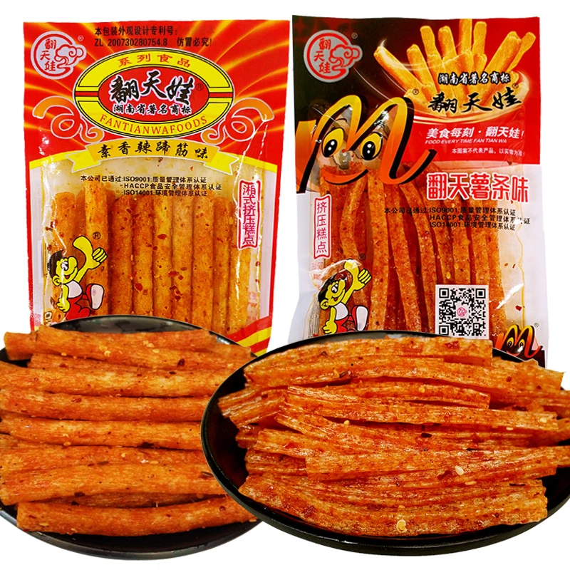 翻天娃辣条8090后儿时怀旧小零食回忆麻辣重庆90后辣翻天湖南特产