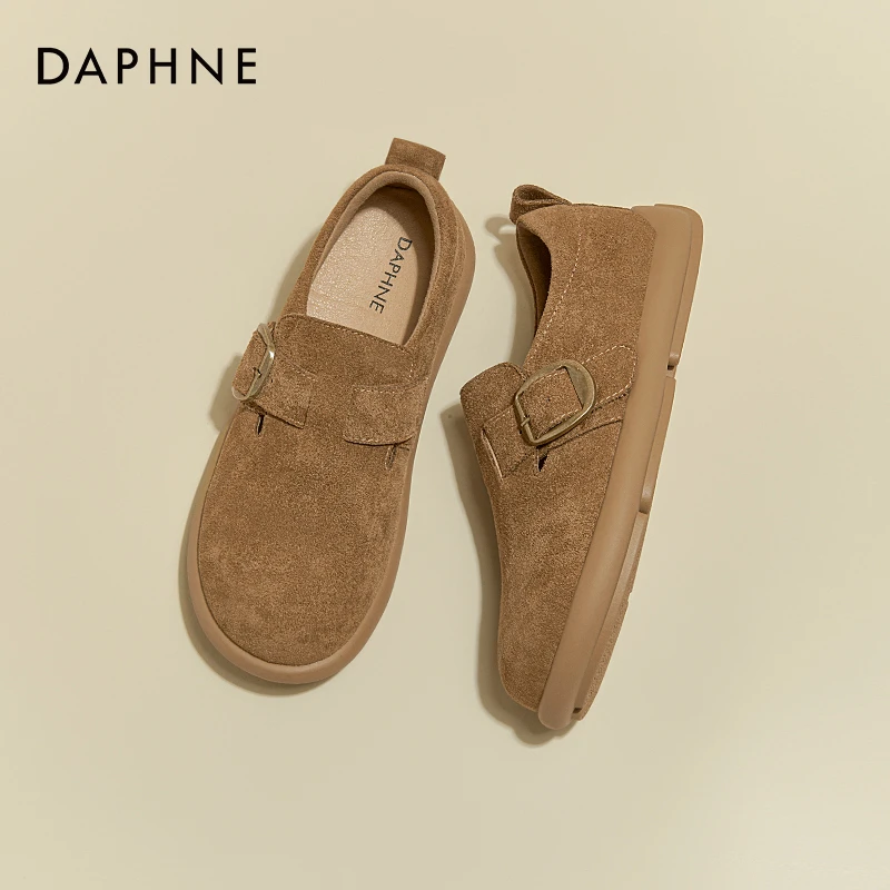 达芙妮经典复古勃肯鞋女2025春季新款时尚全包平底鞋休闲软底单鞋