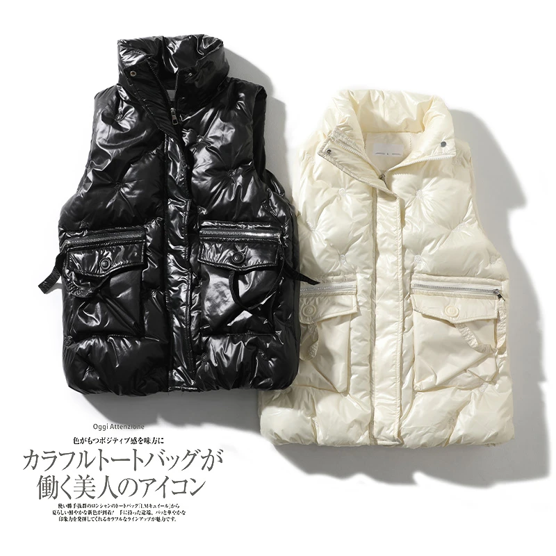 【9188款】23年新款潮流棉马甲女秋冬外穿韩版宽松百搭背心坎肩马夹