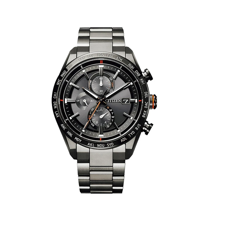 Citizen/西铁城休闲防水男表光动能电波舒博钛AT8185-62E