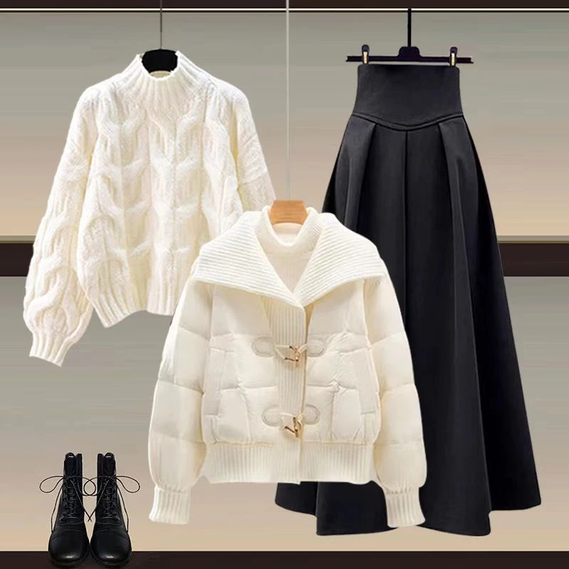 A1101-A1110女装外套毛衣休闲时尚百搭秋冬小香风气质洋气加厚