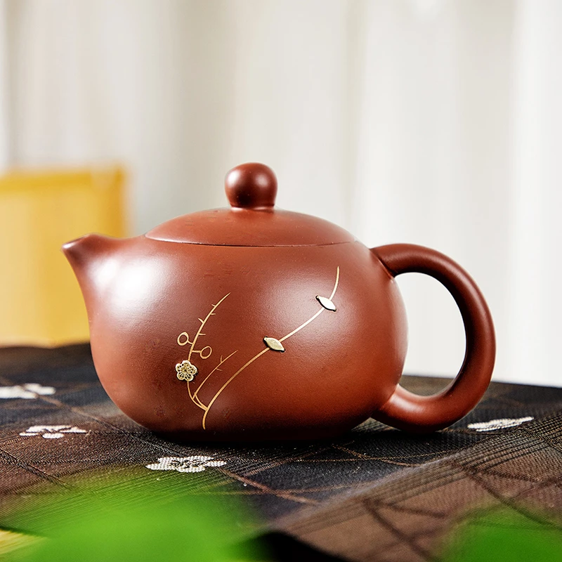 大红袍西施壶宜兴名家紫砂壶纯全手工泡茶单壶小容量套装功夫茶具