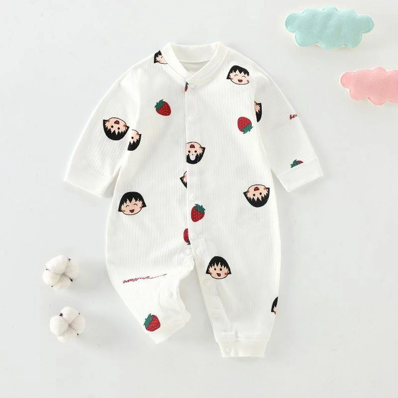 婴儿连体衣春秋纯棉长袖春装男女宝宝哈衣爬服满月睡衣新生儿衣服