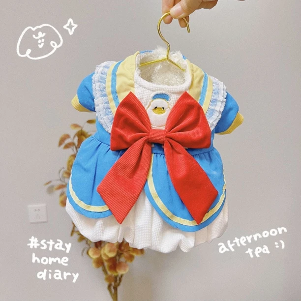 宠物衣服狗狗猫咪裙子A608小狗冬季保暖秋冬款蓝猫比熊小型犬可爱